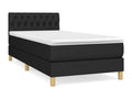Lit à sommier tapissier et matelas Noir 80x200 cm Tissu DRFV49346