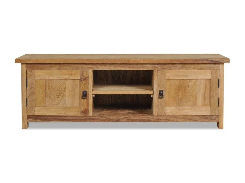 Meuble TV teck massif 120x30x40 cm FPII21823