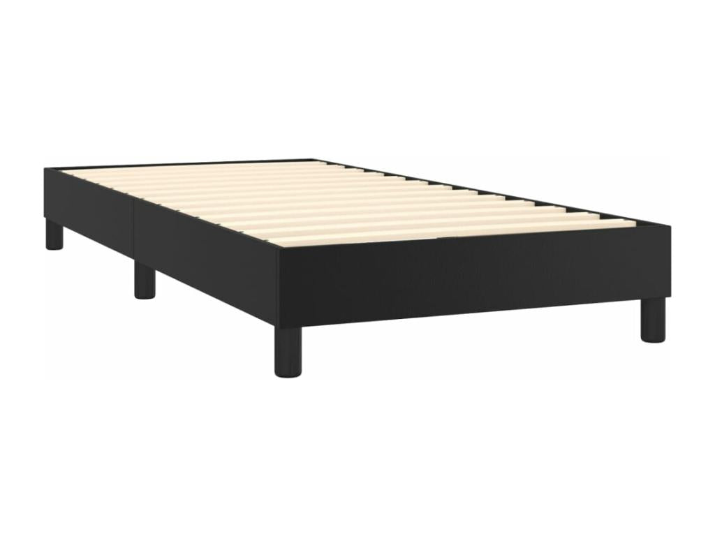 Sommier tapissier avec matelas et LED Noir 90x190 cm Similicuir UZDK78120
