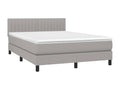 Sommier à Cosymeub de lit avec matelas Gris clair 140x190cm Tissu OQAO26421