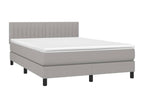 Sommier à Cosymeub de lit avec matelas Gris clair 140x190cm Tissu OQAO26421