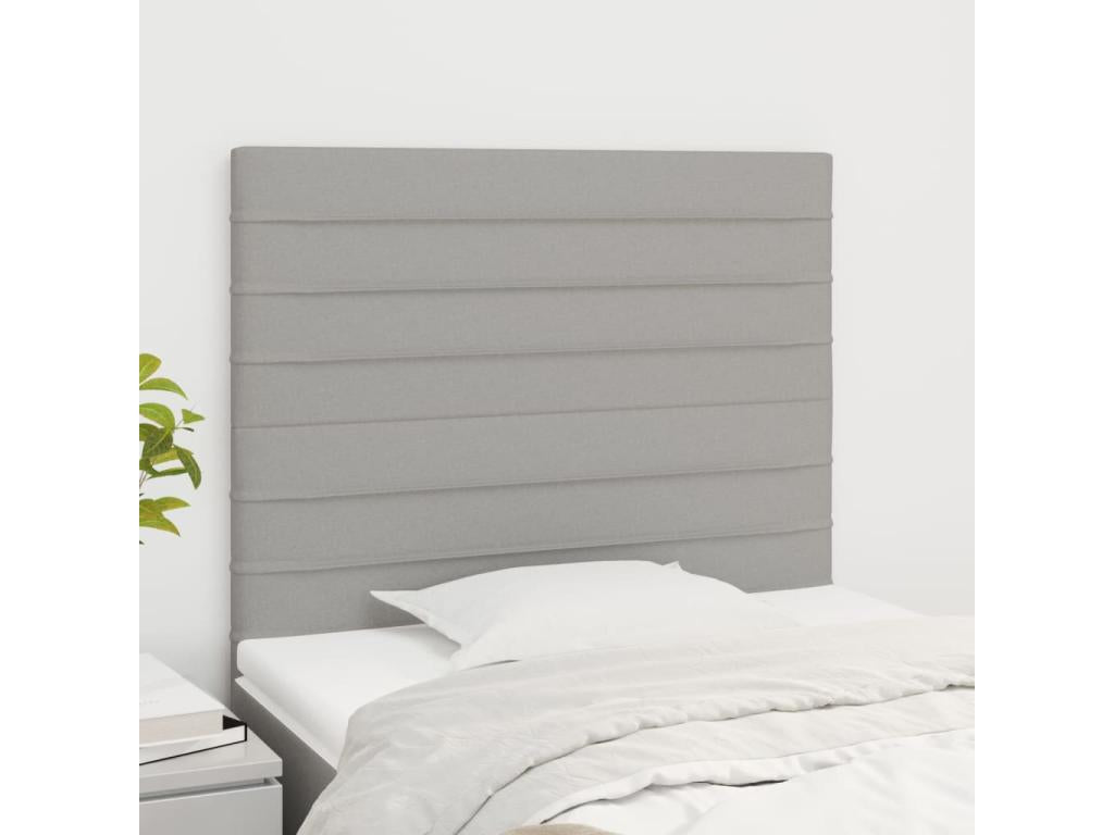 Tête de lit 2 pièces Gris clair 100x5x78/88 cm Tissu LGHL35183