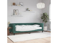 Lit de jour avec matelas vert foncé 90x200 cm velours BPPT01849