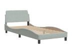 Lit avec matelas gris clair 80x200 cm velours VKPX90858