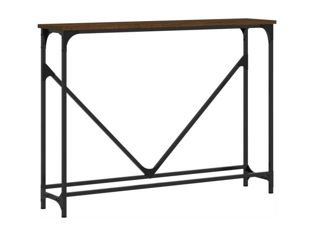 Table console chêne marron 102x22,5x75 cm bois d'ingénierie VFTE10958
