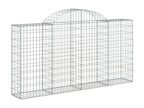 Paniers à gabions arqués 20 pcs 200x30x100-120 Fer galvanisé URBE86932
