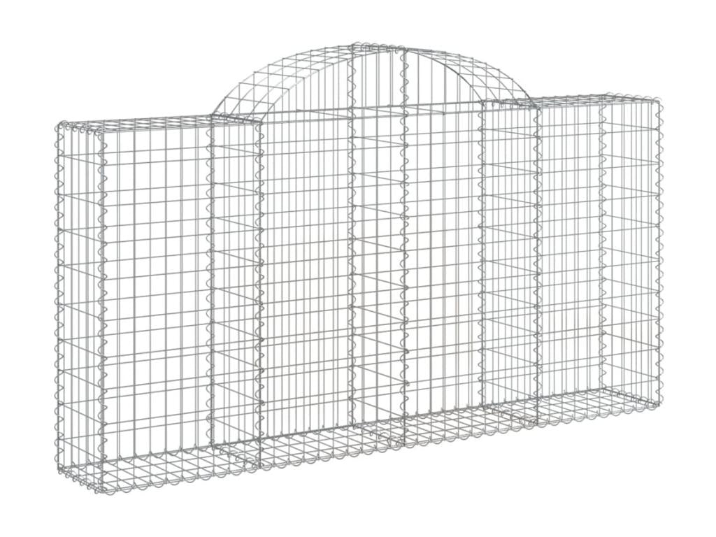 Paniers à gabions arqués 20 pcs 200x30x100-120 Fer galvanisé URBE86932