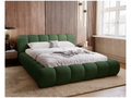 Cosymeub Lit avec sommier 140x200 Cloud - Lit rembourré Lit adulte - Lit double avec Rangement tête de lit - Velours Vert Cosymeub 61 CSWI61386