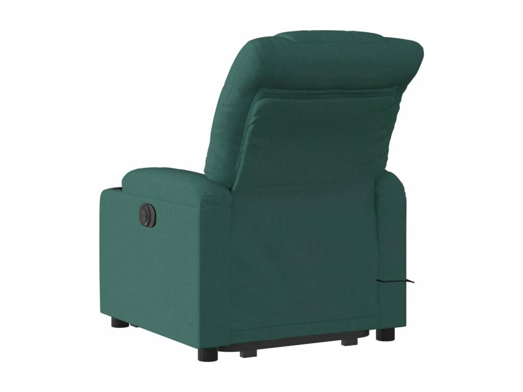 Fauteuil inclinable de massage électrique Vert foncé Tissu NLBH48010
