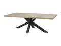 Artigeo - Table 200cm Aspect Bois Artigeo Piètement Etoile Métal Noir XXJO53414