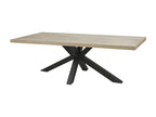 Artigeo - Table 200cm Aspect Bois Artigeo Piètement Etoile Métal Noir XXJO53414