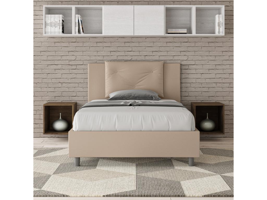 Lit 1 place et demi sans sommier rembourré 120x200 similicuir Cosymeub LPPV68664