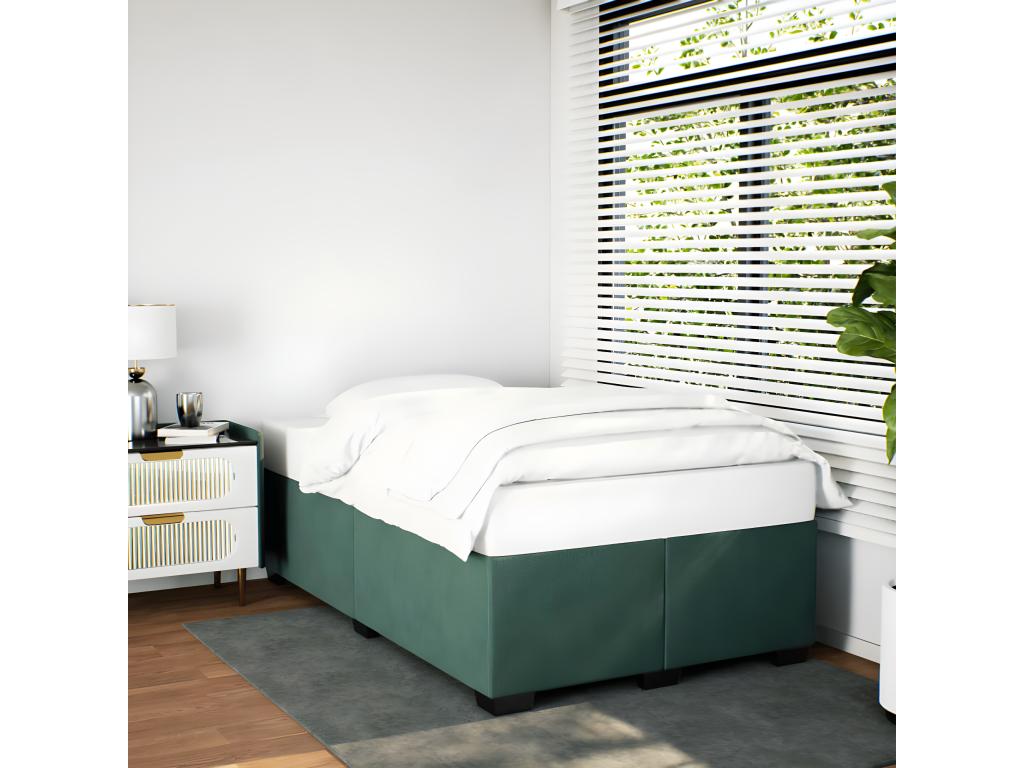 Cadre de lit Vert foncé 120x200 cm Velours LGZC13004
