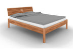 VENTO - Lit avec tête de lit en bois de coeur de hêtre huilé naturel 180x200 QBCB27658