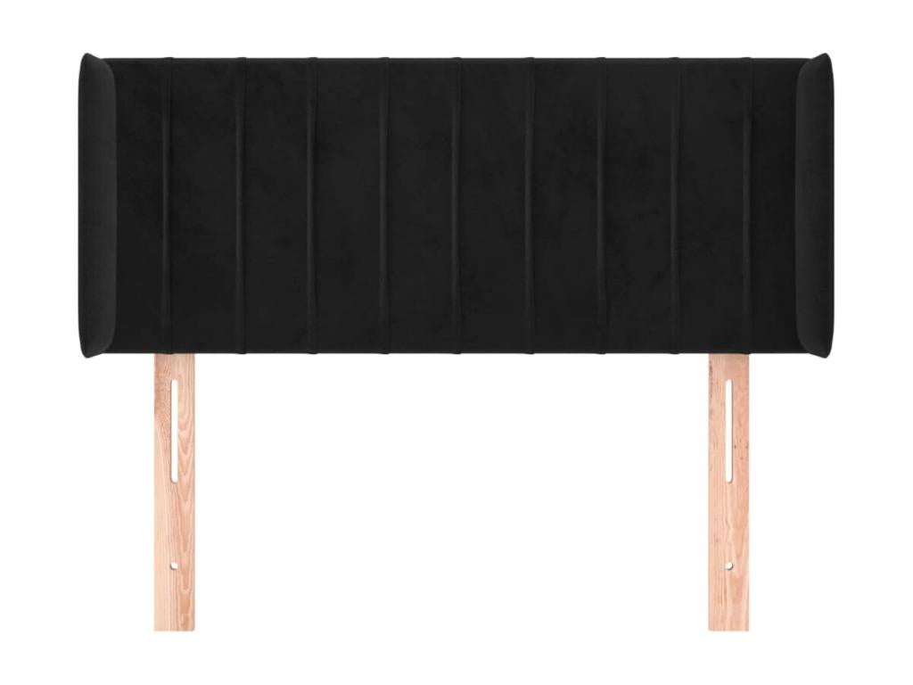 Tête de lit avec oreilles Noir 93x16x78/88 cm Velours TEZV41574