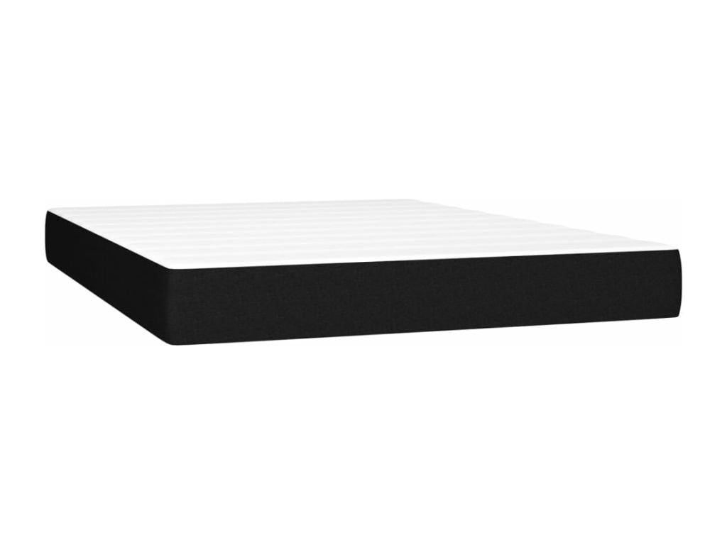 Lit à sommier tapissier avec matelas Noir 140x190 cm Tissu VZTF41213