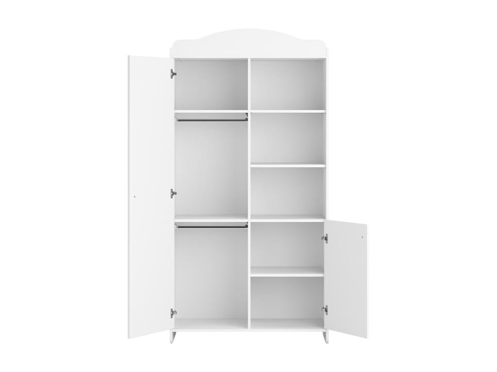 Lit bébé 60x120 et armoire 2 portes Cosymeub Blanc YBPZ79573