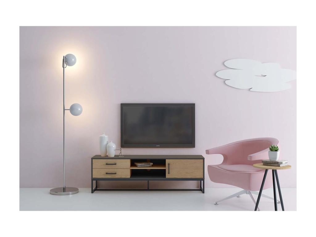 Meuble TV industriel avec rangements Cosymeub YADQ81350