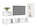 Ensemble de meubles TV 4 pcs Blanc Bois d'ingénierie BIHN61208