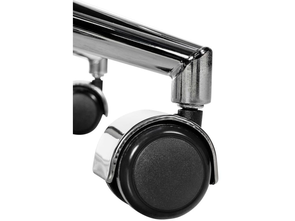 Chaise de bureau - Véritable cuir / Métal chromé - Noir - Cosymeub IJHL15348