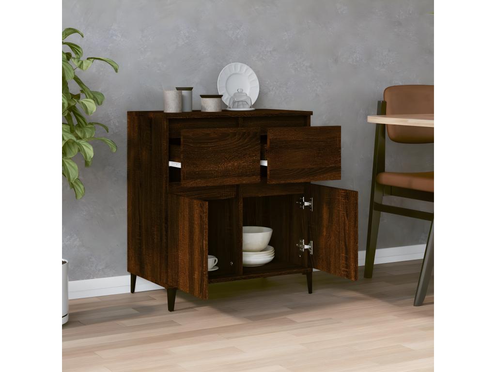 Buffet Chêne marron 60x35x70 cm Bois d'ingénierie ATMT79299