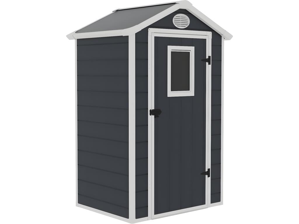 Abri de jardin résine Cosymeub - Cosymeub d'ancrage inclus - 1,34 m² - Anthracite MBZO51277