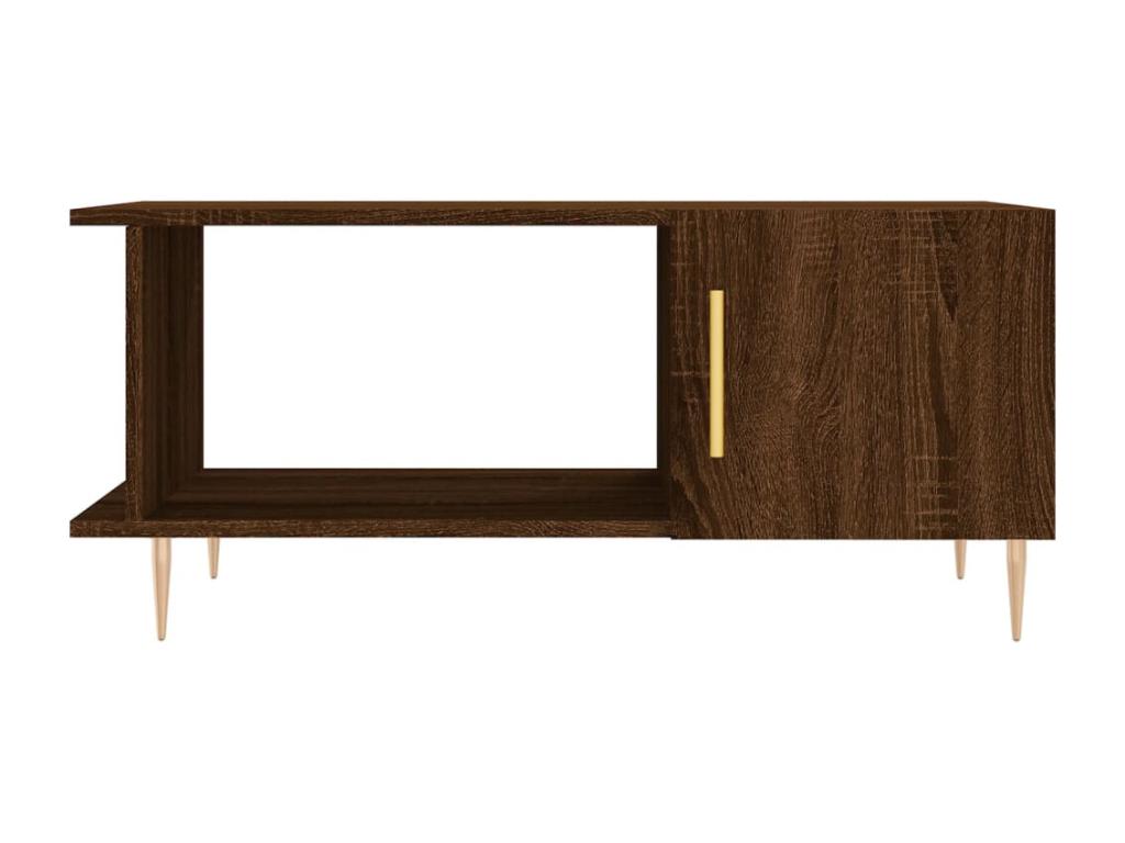 Table basse chêne marron 90x50x40 cm bois d'ingénierie SIST44241