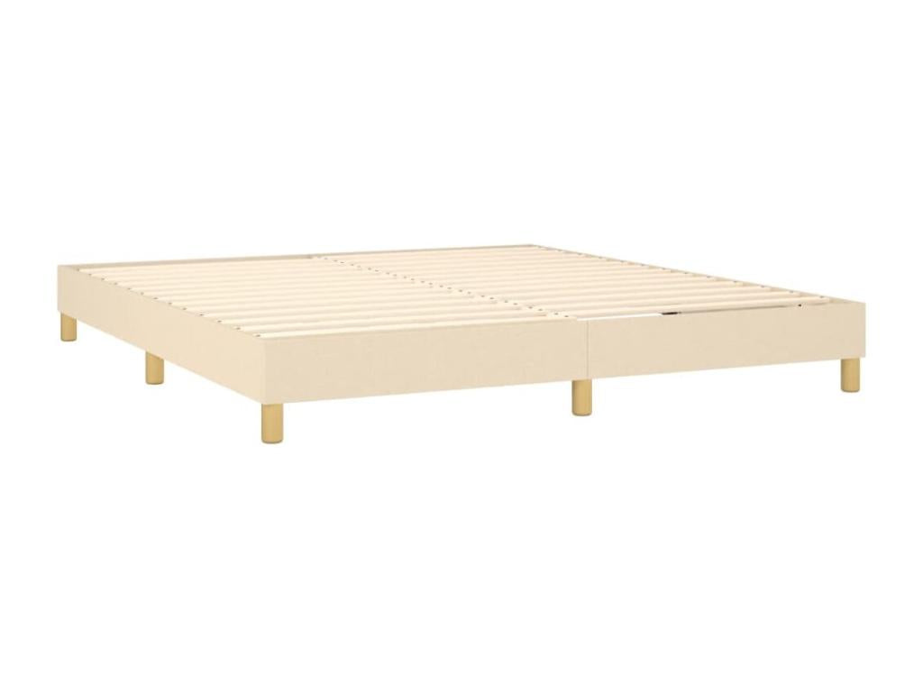 Lit à sommier tapissier avec matelas Crème 180x200 cm Tissu WSTR81193