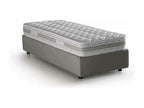 Lit simple Cosymeub Lit coffre avec revêtement en tissu Made in Italy Ouverture frontale avec matelas 80x190 cm inclus Gris NNTV19375