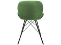 Ensemble 2x chaises de salle à manger/salon rembourrée velours vert fauteuils moderne XKOY23716