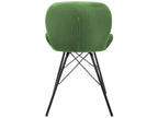 Ensemble 2x chaises de salle à manger/salon rembourrée velours vert fauteuils moderne XKOY23716
