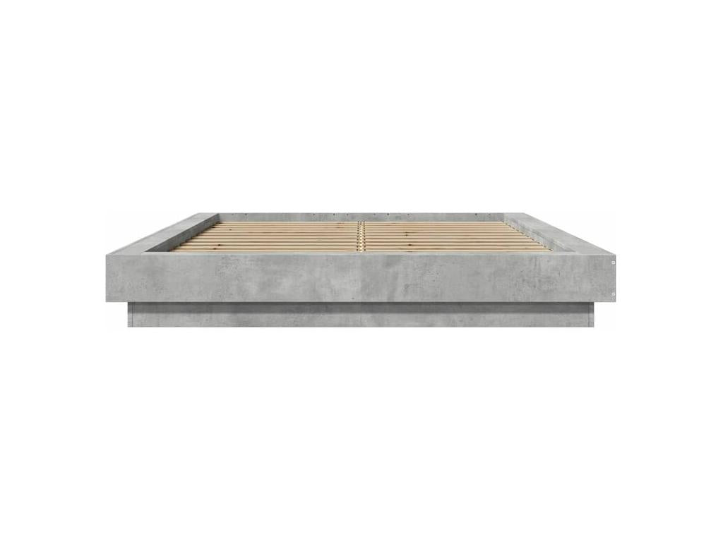 Cadre de lit avec Cosymeubères LED gris béton 140x190 YMVA71691