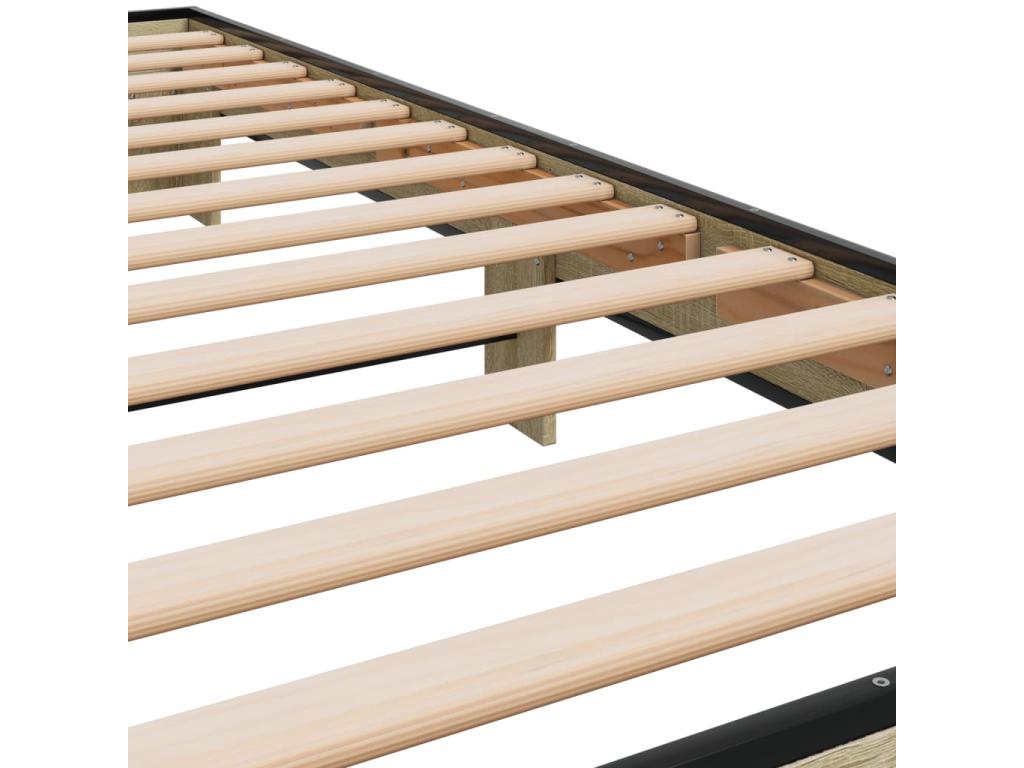Cadre de lit sans matelas chêne Cosymeub 90x200 cm VYTA83736