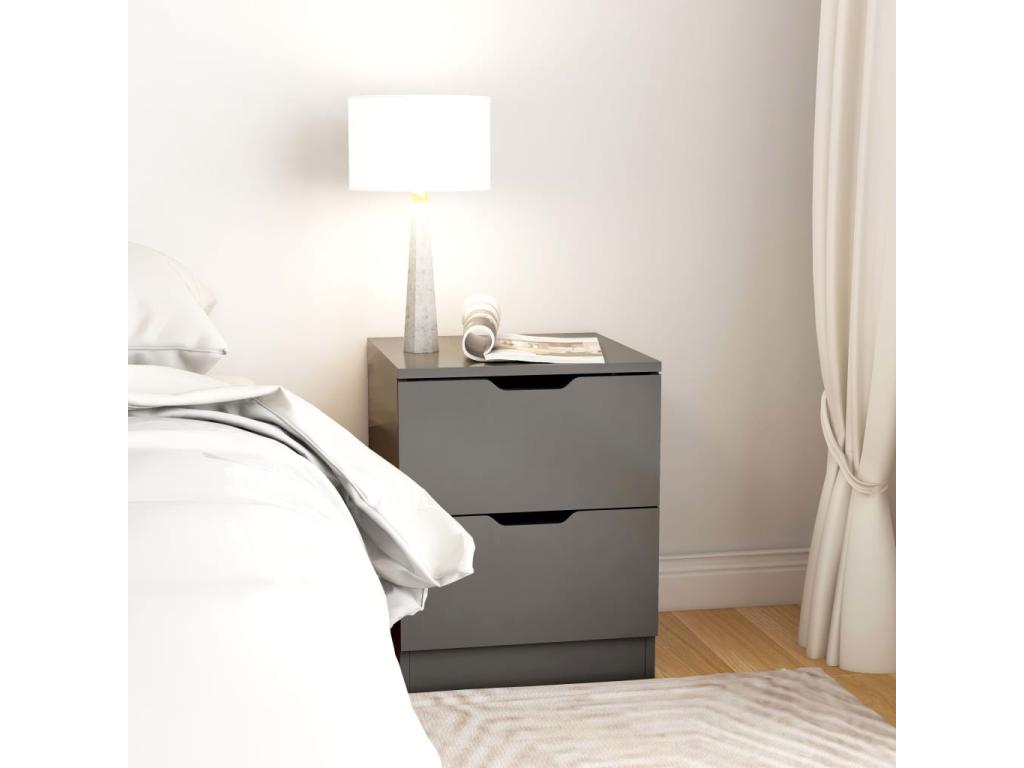 Tables de chevet 2 pcs Gris 40x40x50 2 MBLP68390