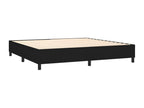 Sommier tapissier et matelas et LED Noir 200x200 cm Tissu ANIW27982