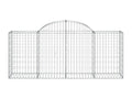 Paniers à gabions arqués 3 pcs 200x50x80-100 Fer galvanisé JIHQ44895