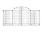 Paniers à gabions arqués 3 pcs 200x50x80-100 Fer galvanisé JIHQ44895