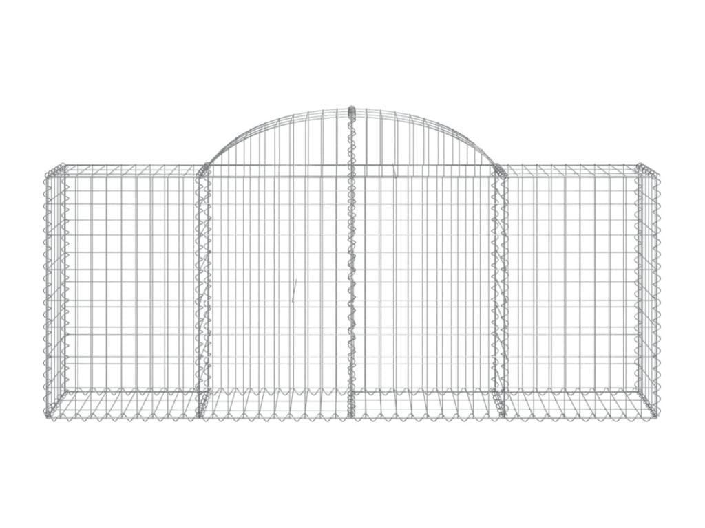 Paniers à gabions arqués 3 pcs 200x50x80-100 Fer galvanisé JIHQ44895
