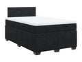 Sommier à Artigeo de lit avec matelas Noir 120x200 cm Velours TVRP03404