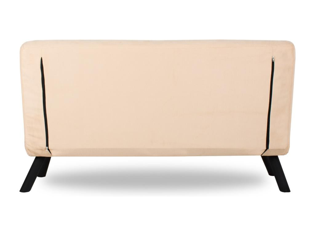 Canapé convertible tissu Cosymeub-Couleur Beige clair-2 places RSAG43209