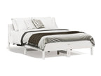 Cadre de lit et tête de lit blanc 140x190 cm bois de pin massif DDLU57538