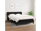 Lit à sommier tapissier avec matelas Noir 140x190 cm Tissu VZTF41213