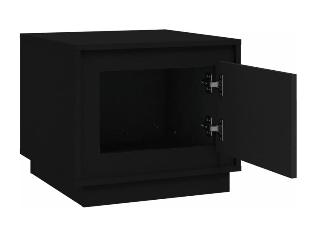 Table basse noire 51x50x44 cm bois d'ingénierie WCIG96030