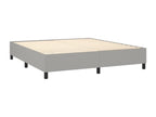 Lit à sommier tapissier avec matelas Gris clair 180x200cm Tissu MFOK56158