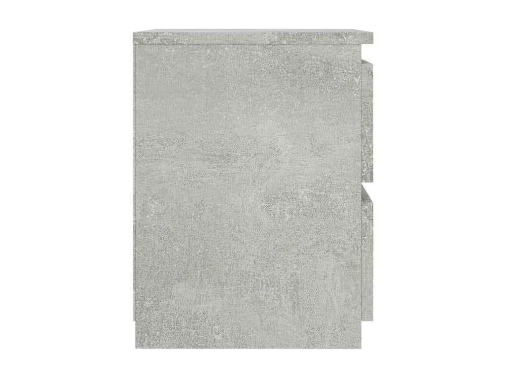 Tables de chevet 2 pcs Gris béton 30x30x40 cm Bois d'ingénierie FYXE54476