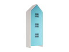 Cosymeub - Pack 2 Armoires Cabane 1 Porte Bleue et Blanche WTDV39987