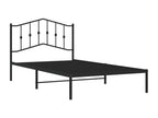 Cadre de lit métal avec tête de lit noir 107x203 VIQK22995
