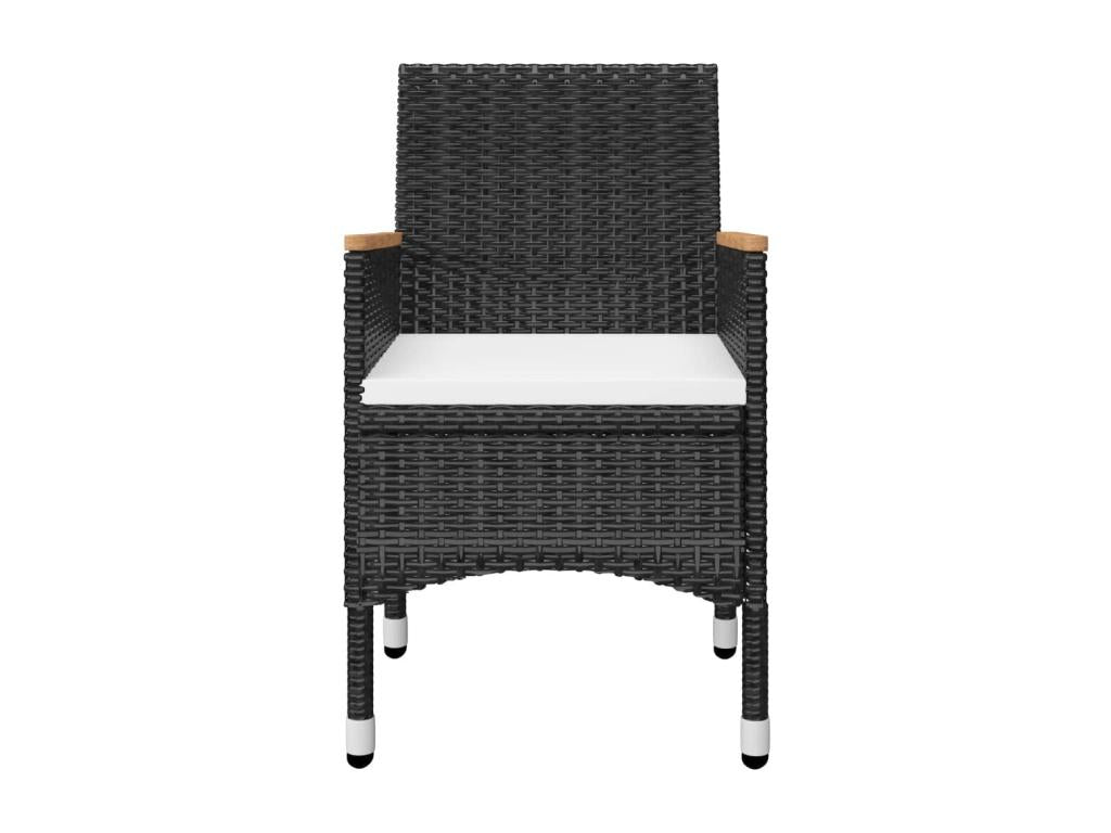 Ensemble de salle à manger de jardin 3 pièces Noir COSP19944