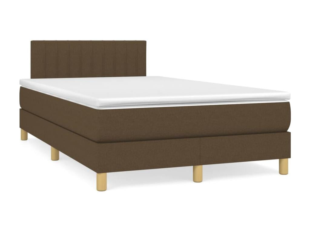 Lit à sommier tapissier avec matelas Marron foncé 120x200 cm GZJY60659