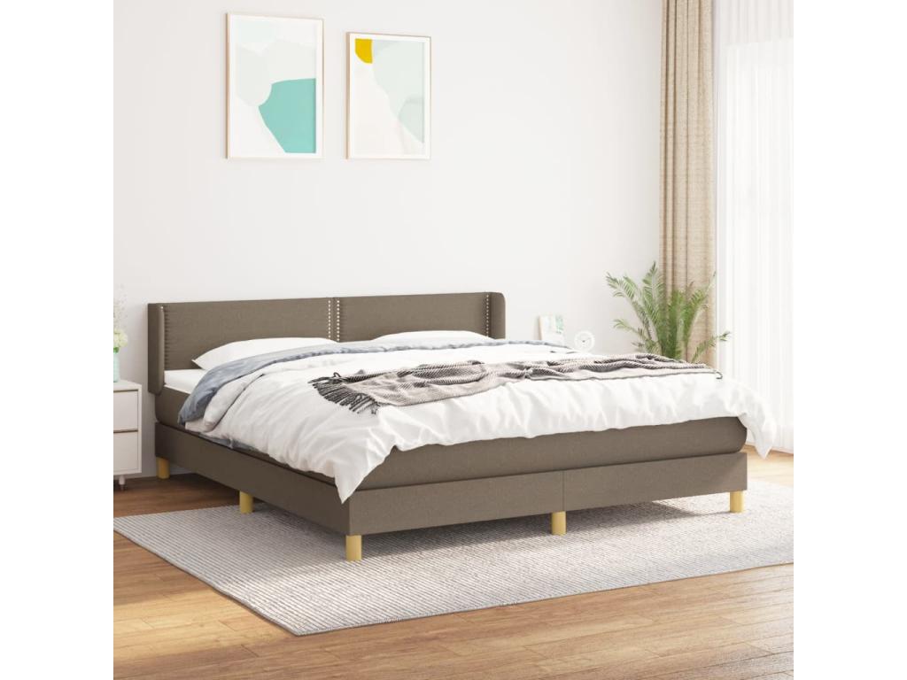 Lit à sommier tapissier avec matelas Cosymeub 160x200 cm Tissu QAYR41645